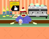 Sock Monkey Coffee Shop Barista Pop Art Print
